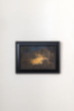 Framed abstract oil artwork
