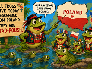 All frogs alive today descended from Poland. They are a tad-polish.