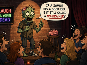 If a zombie has a good idea, is it still called a no-brainer?