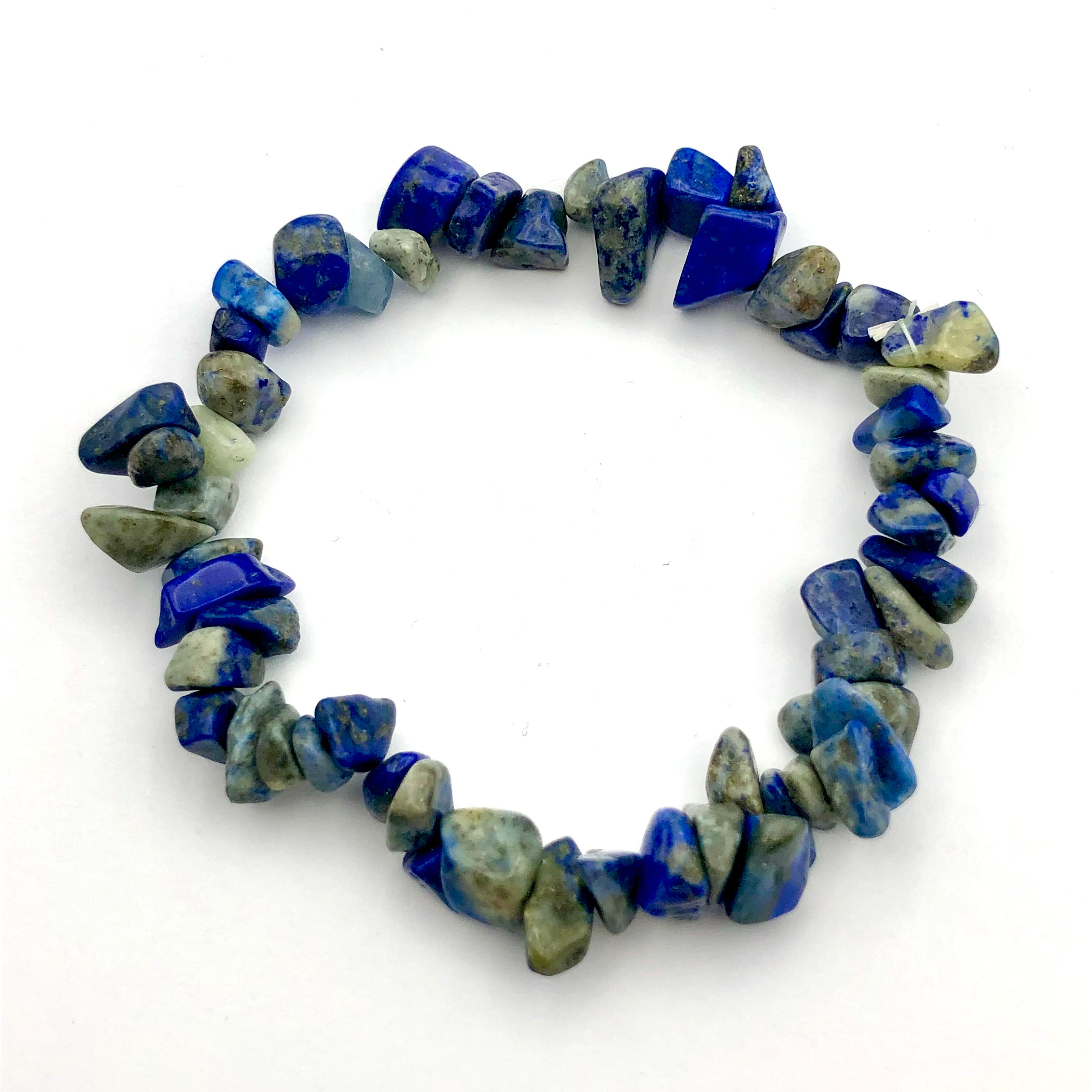 Pulseira de chips de Lápis Lazúli