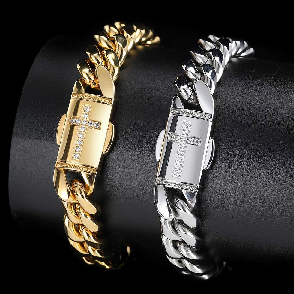 Thumbnail: Hip Hop Chain Men's Gold-Plated Bracelet