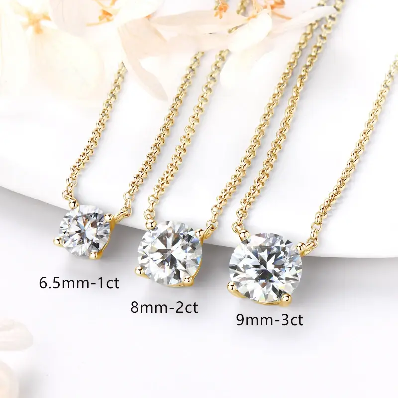 Thumbnail: Moissanite Pendant Woman's Necklace