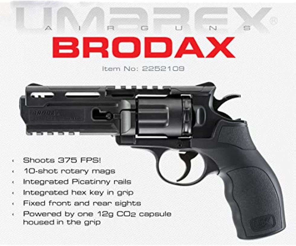 Thumbnail: Umarex Brodax .177 Caliber BB Gun Air Pistol Revolver