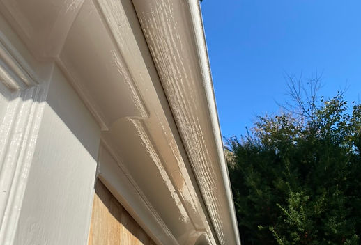 Exterior trim detail with crown molding
