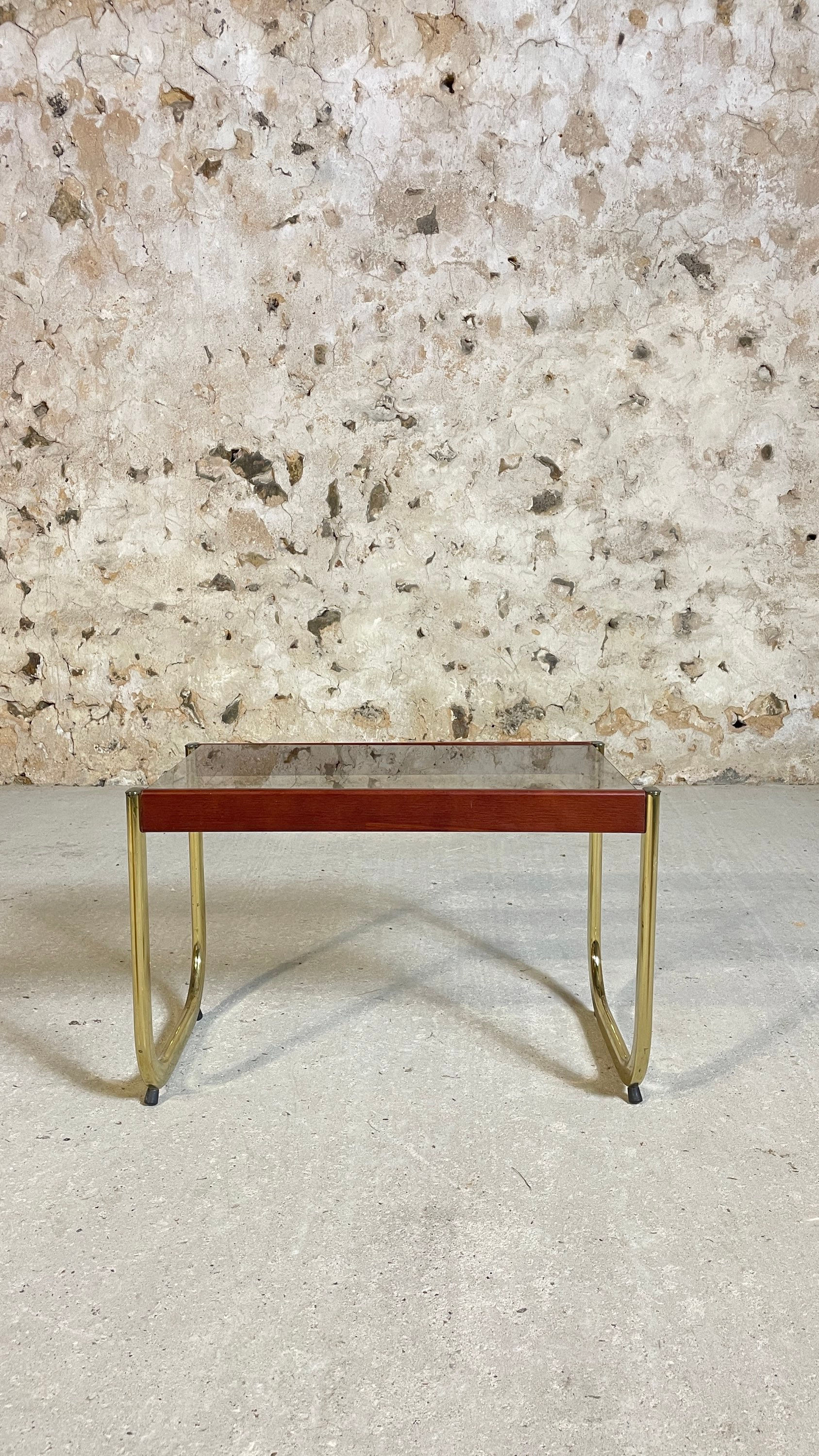 Bout de canapé vintage en metal