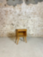 Table de chevet vintage en chêne