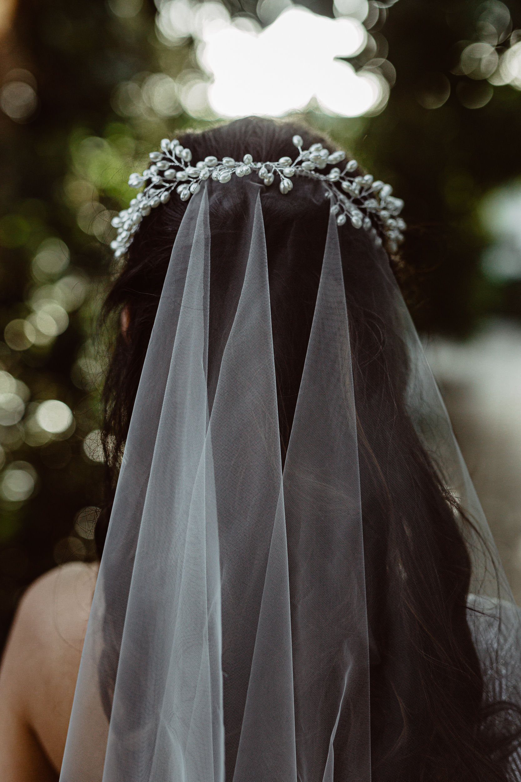 PAULINA | PEARL COMB DROP VEIL