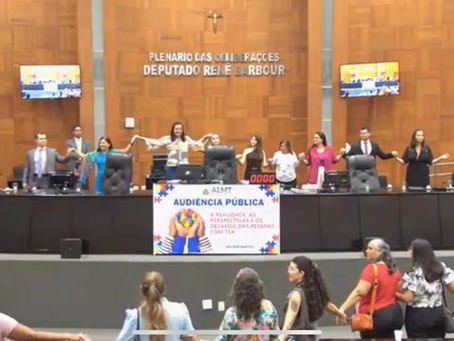 Participação da ASSOMAPA – Associação de Pais de Alunos participou de audiência na ALMT e de palestra em Chapada dos Guimarães sobre inclusão escolar e direitos das pessoas com autismo.