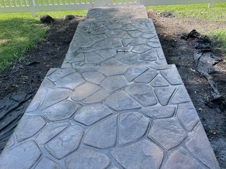 Stamped concrete we did recently