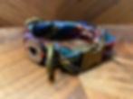 COLLIER RÉGLABLE PETIT CHIEN EN TARTAN MADE IN SCOTLAND NOIR