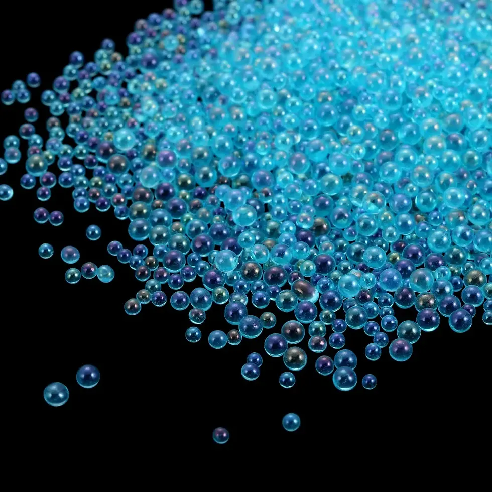 Thumbnail: Colorful Mixed Water Bubble Beads Mini Glass No Hole Bead for DIY Jewelry Making