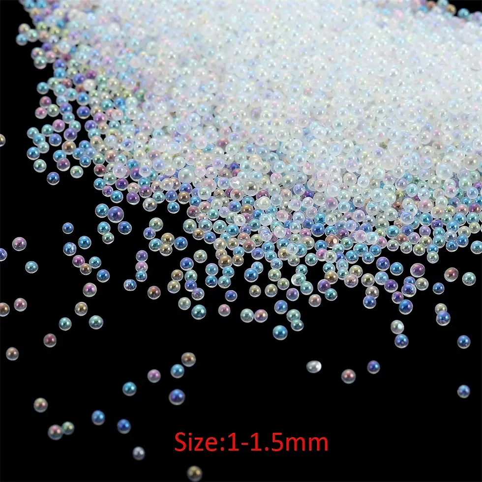 Thumbnail: Colorful Mixed Water Bubble Beads Mini Glass No Hole Bead for DIY Jewelry Making