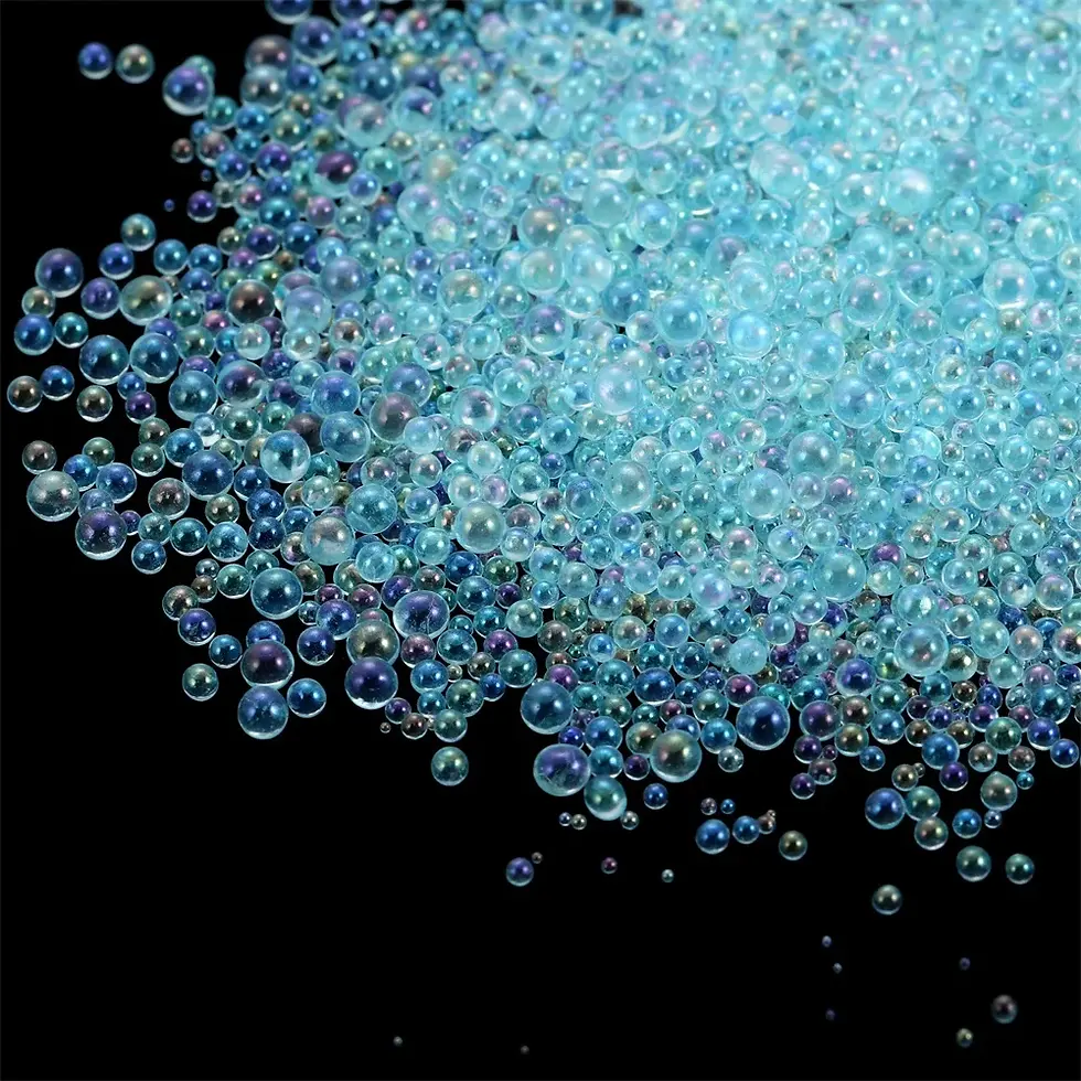 Thumbnail: Colorful Mixed Water Bubble Beads Mini Glass No Hole Bead for DIY Jewelry Making