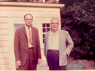 Morris Young and Walter Gibson, Maine, October 1963.