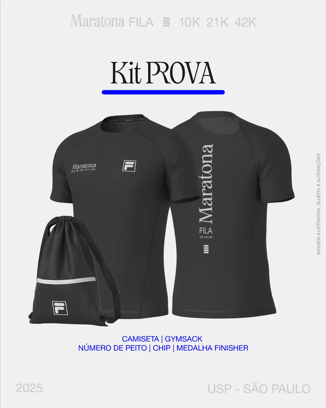 Kit Maratona Fila corrida de rua desconto Beta leandro pricoli