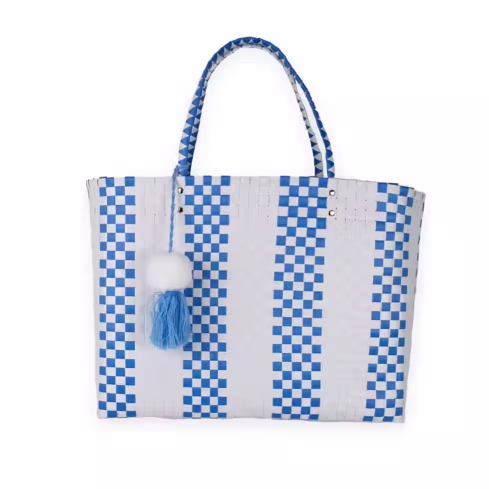 "Lindsay" Woven Tote W/ Tassel