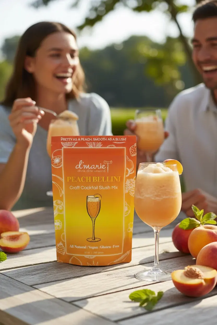 "Peach Bellini Cocktail" - Ready-To-Freeze Cocktail