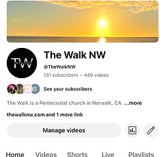 Screenshot of our YouTube homepage