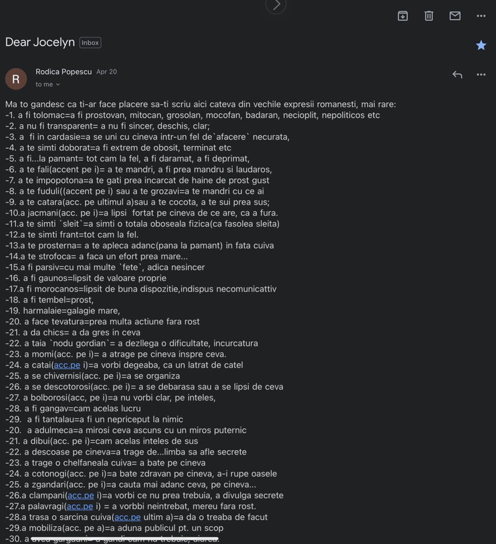 Old Romanian Phrases