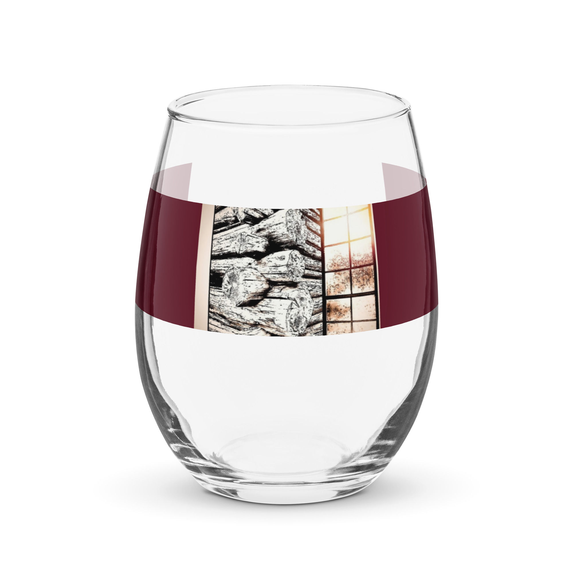 Stemless wine glass