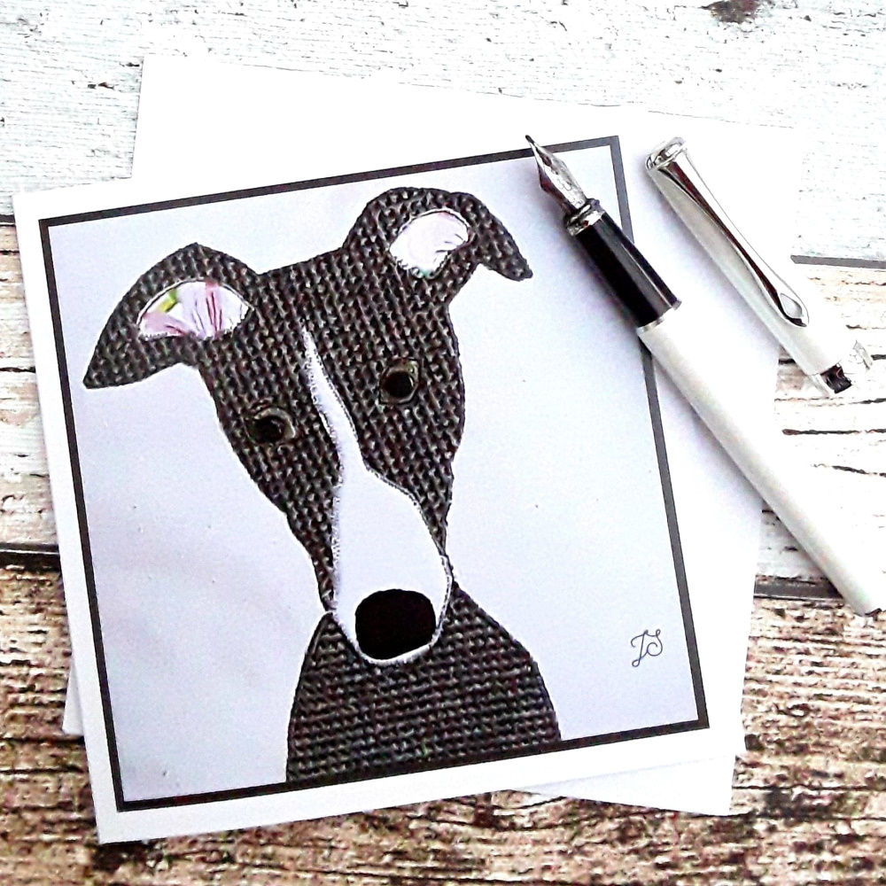 Brown Whippet Greetings Card