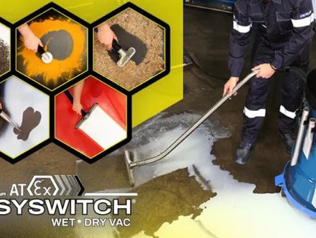 산업용 청소 분야의 차세대 혁신을 만나보세요 EasySwitch 습식-건식 청소기 이제 ATEX 인증 모델로 출시되었습니다