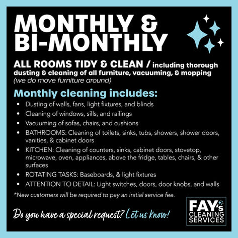Monthly & Bi-Monthly Services