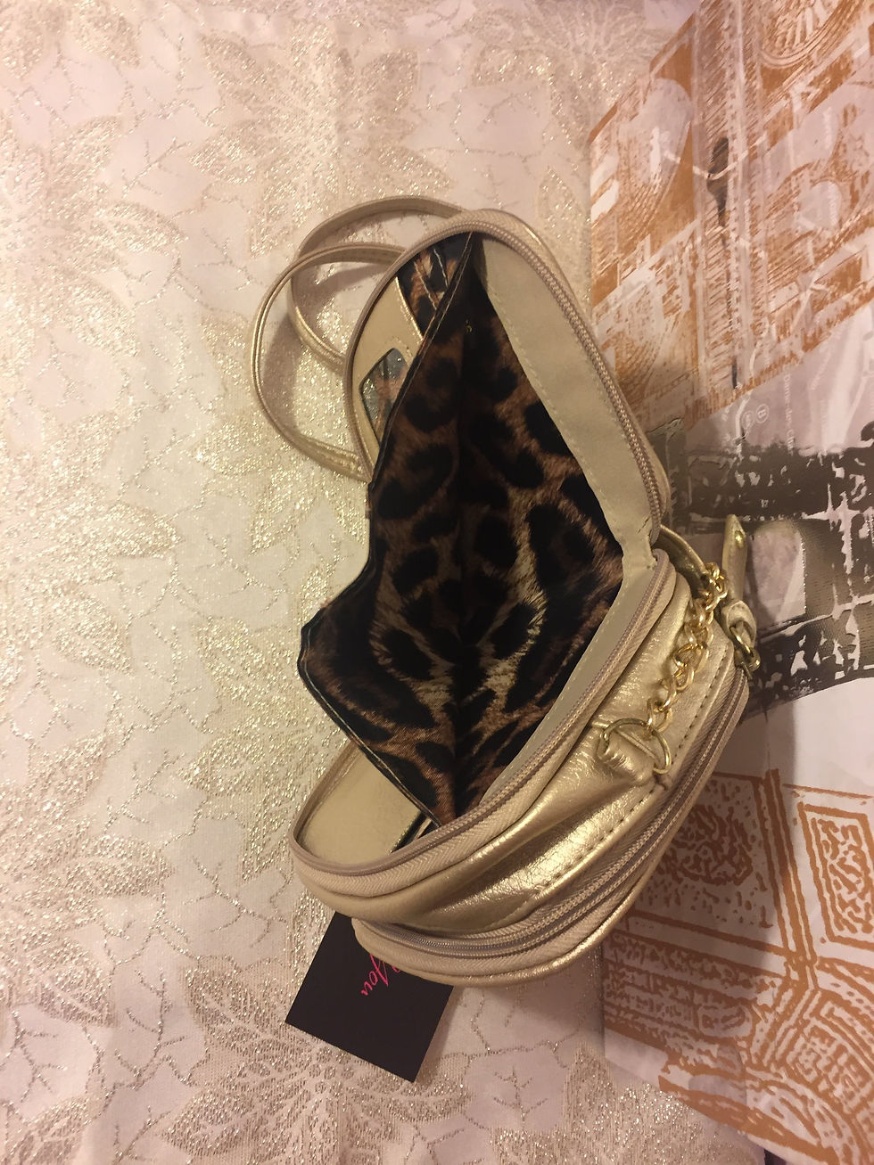 Thumbnail: Jessica Simpson Gold Cross-body Bag