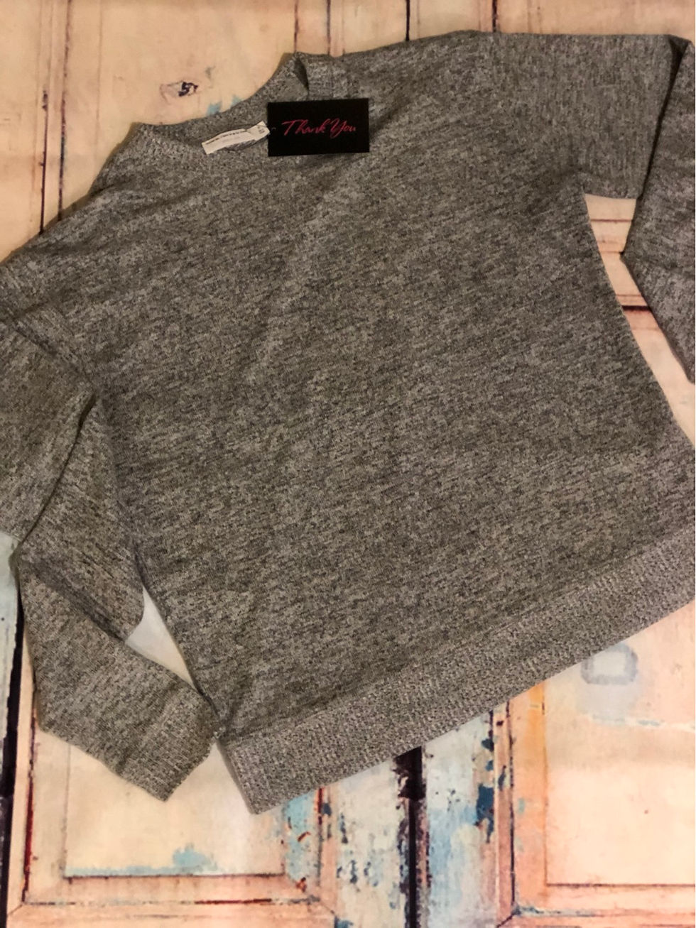 Thumbnail: Super Soft Long Sleeve Grey Sweater