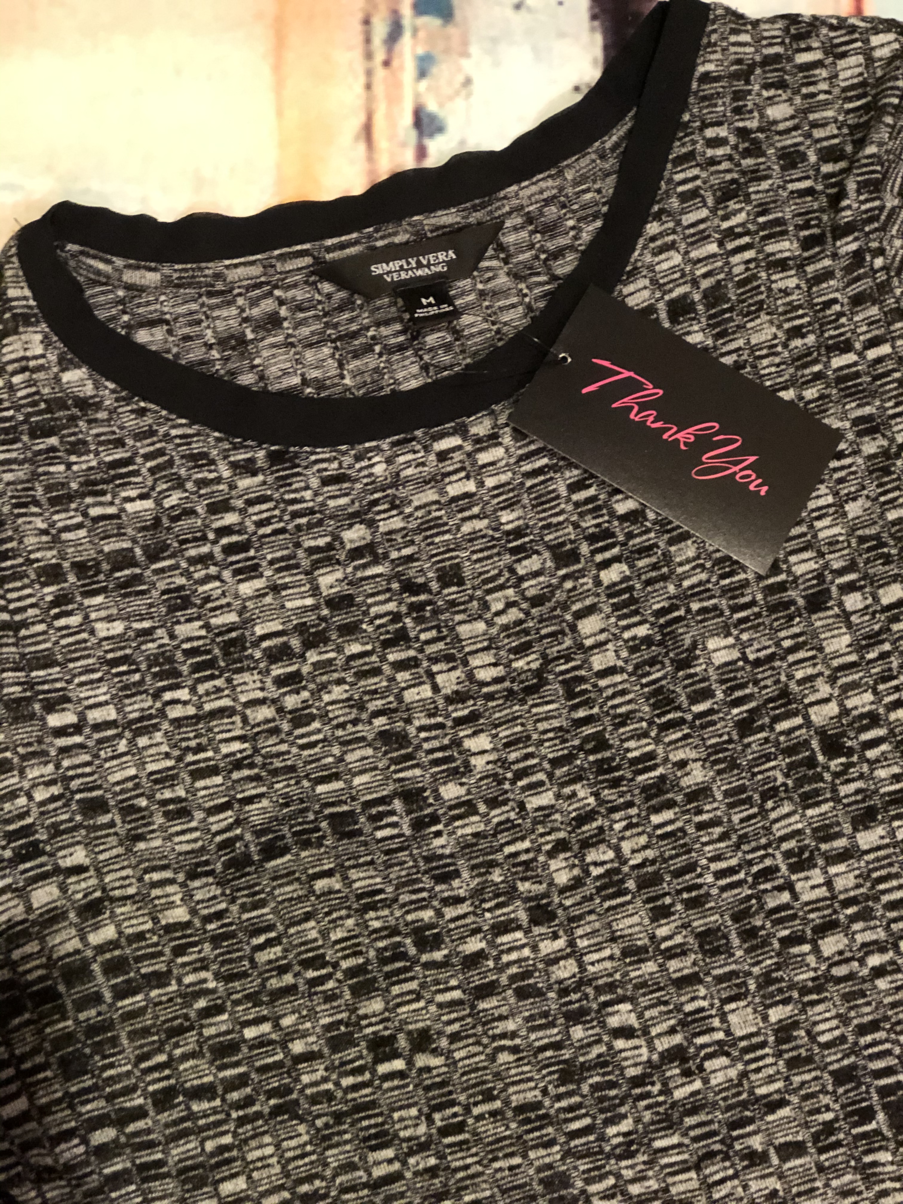 Thumbnail: Vera Wang Knit Sweater Size Medium (8-10)