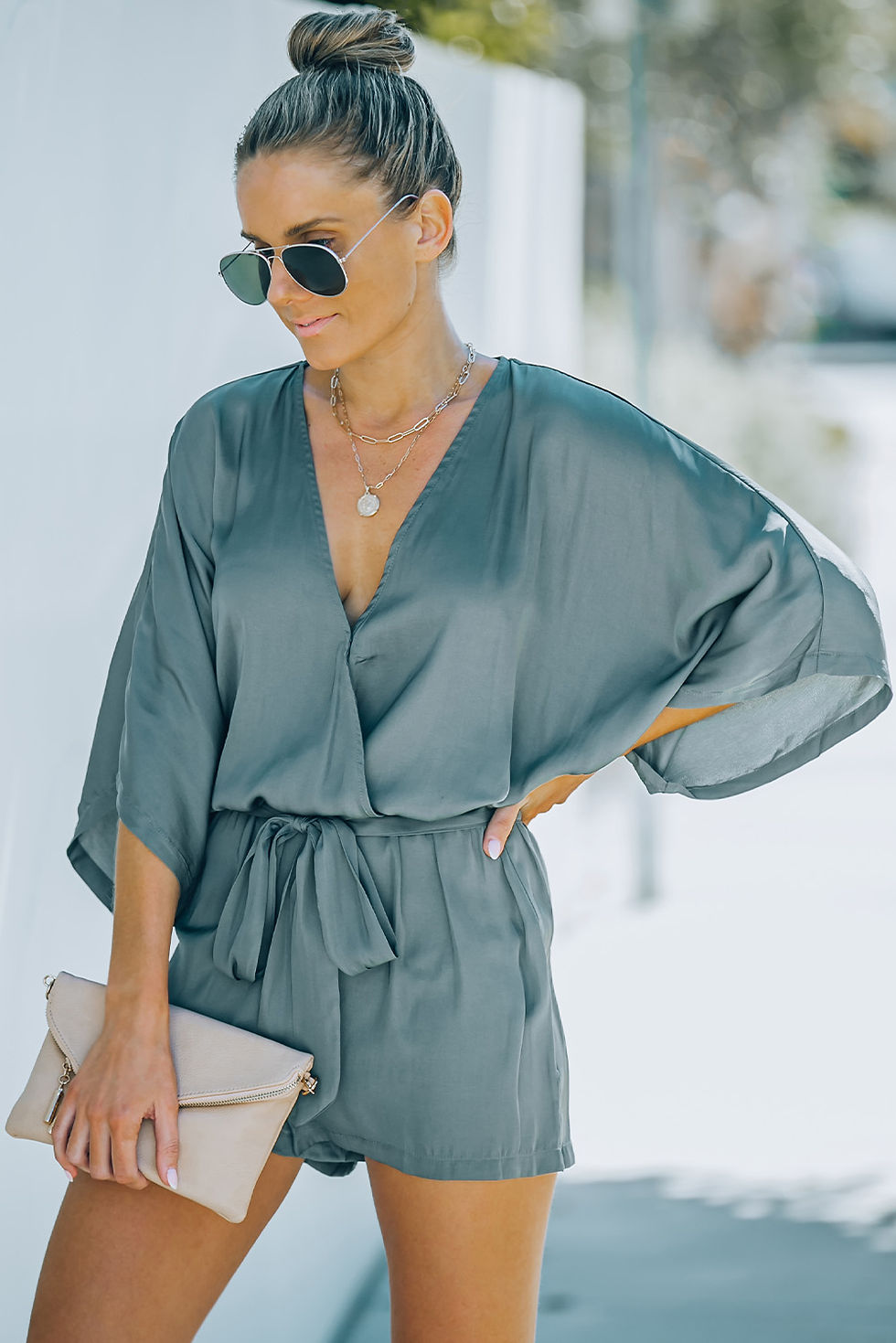 Thumbnail: Chic V-Neck Romper
