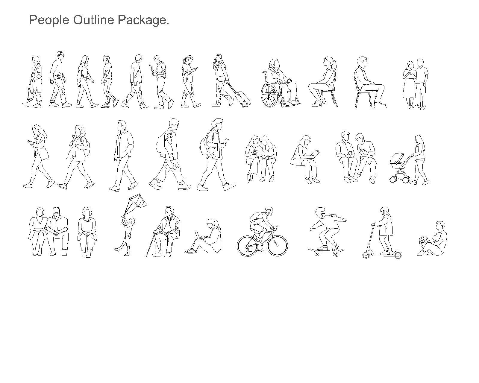 Standard People CAD Pack - 30 (Unlimited Licence)