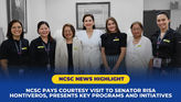 NCSC Pays Courtesy Visit to Senator Risa Hontiveros, Presents Key Programs and Initiatives