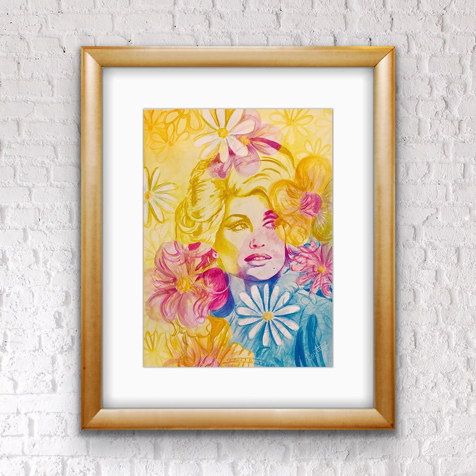 Thumbnail: Dolly Country - ORIGINAL WATERCOLOR PAINTING