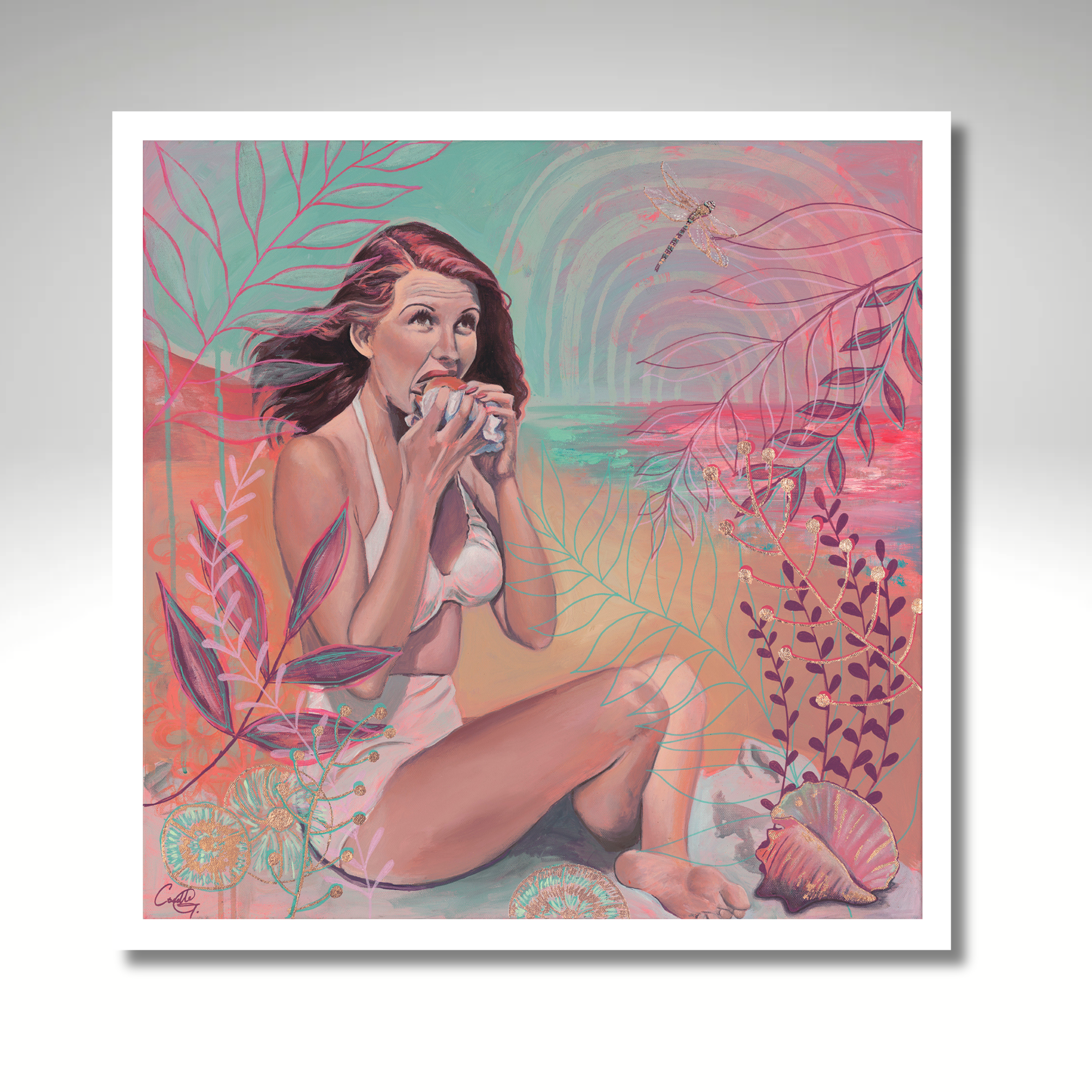 "Rita Eats A Burger" Fine Art Print