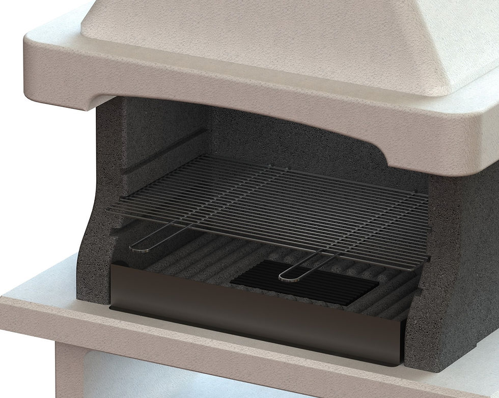 Thumbnail: SALAMANCA brick barbecue - wood/charcoal - 77 cm grill