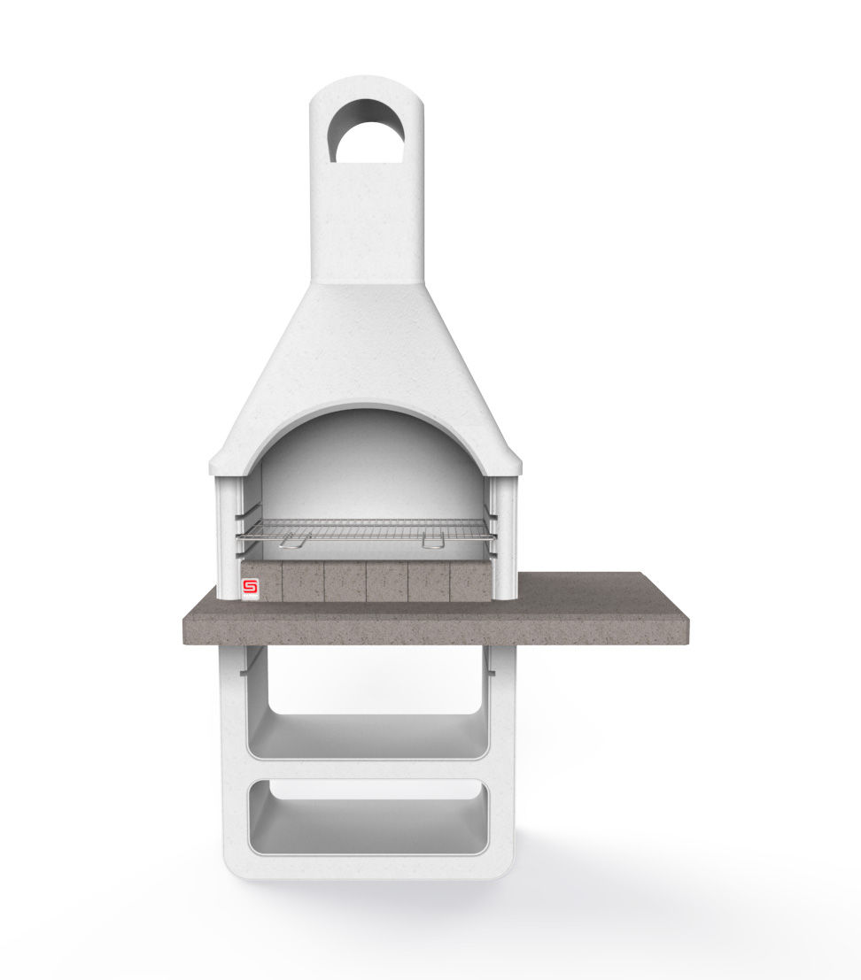Miniaturbild: Grill aus Mauerwerk VENEZIA - Holz und Holzkohle - mit Metallabzug