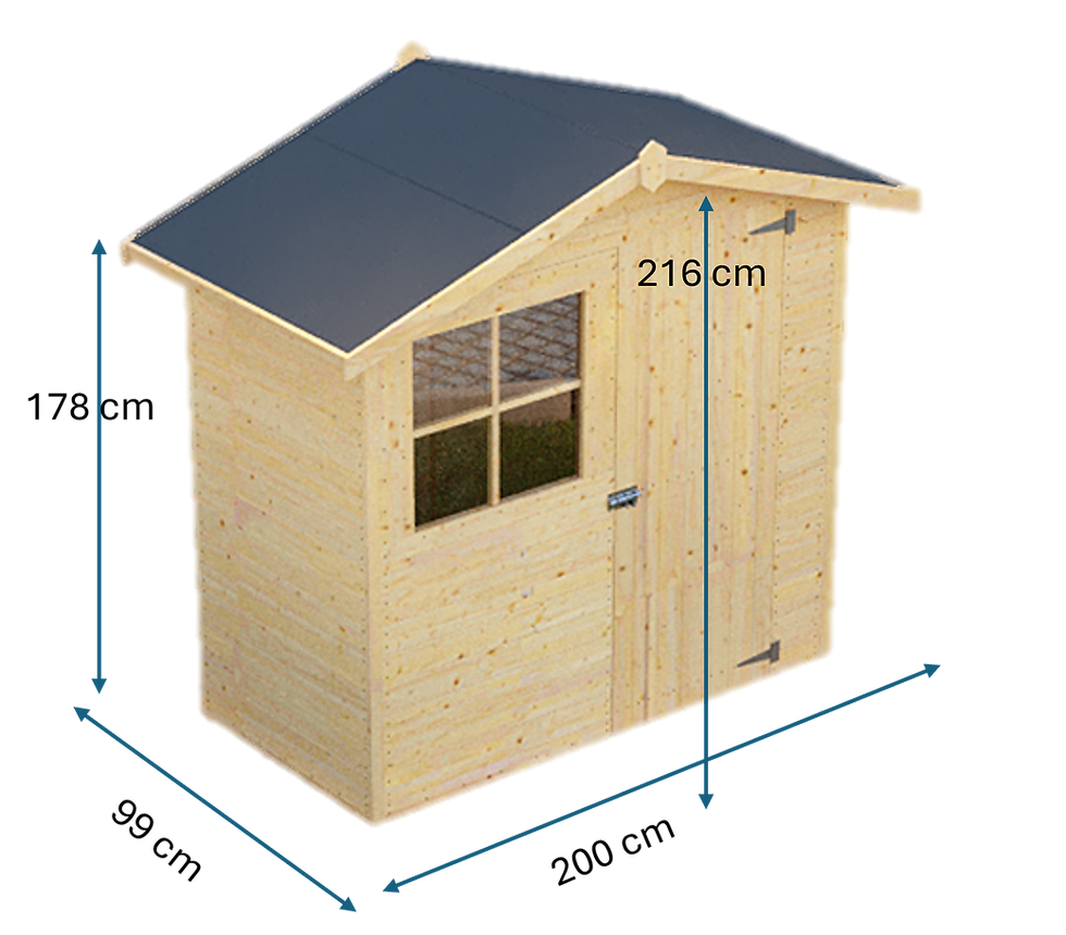 Thumbnail: Wooden Garden House for Outdoor 2mq 200x100 20mm MADE IN ITALY