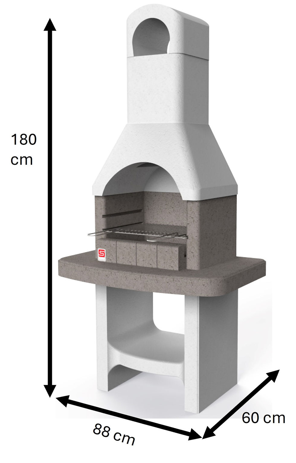 Thumbnail: VERONA brick barbecue - charcoal -