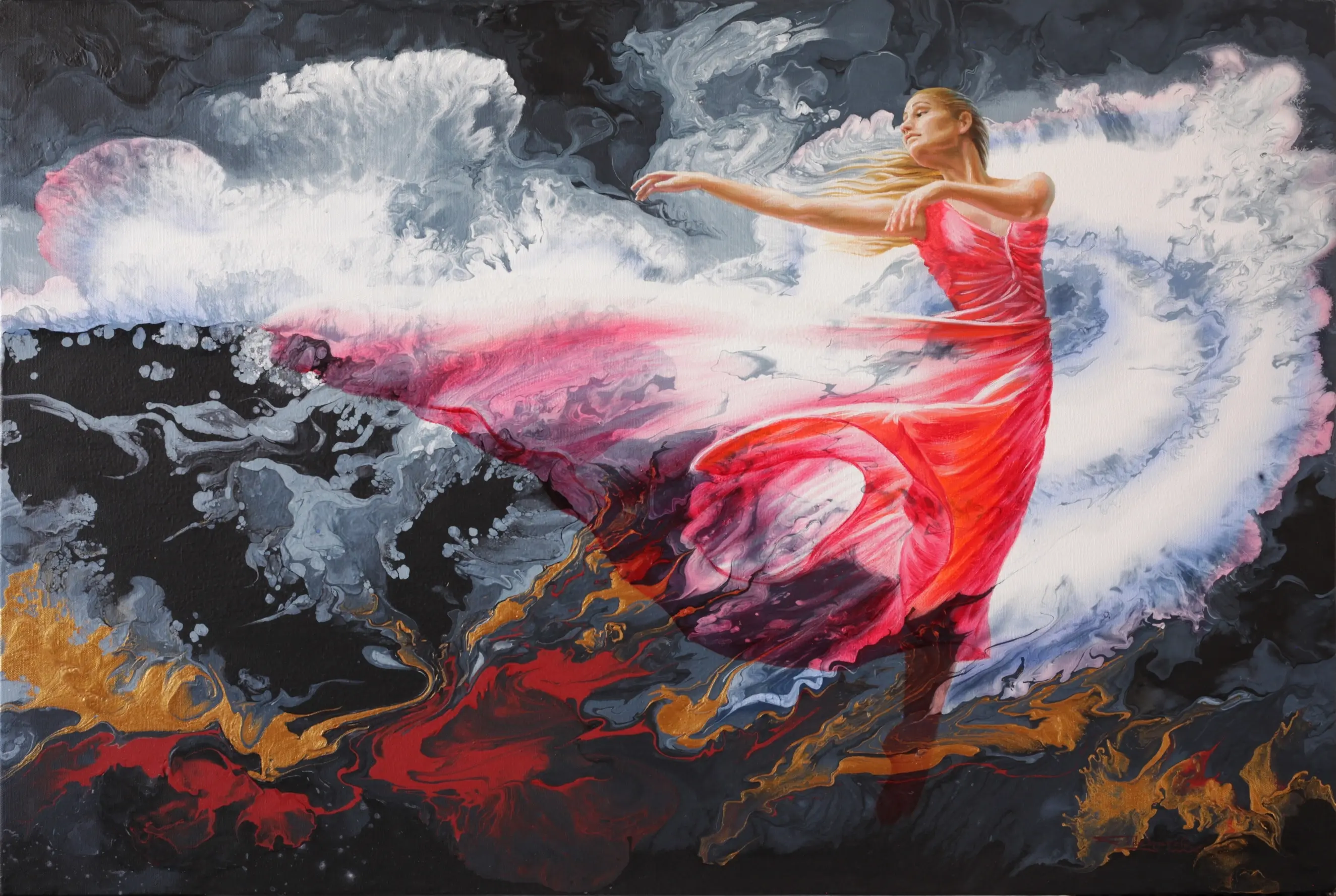 THE AWAKENING OF A FLOWER - Reproduction Giclée