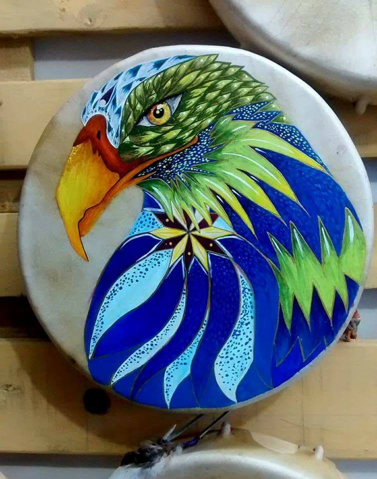 תמונה ממוזערת: תוף שמאני עבודת יד קולומביה