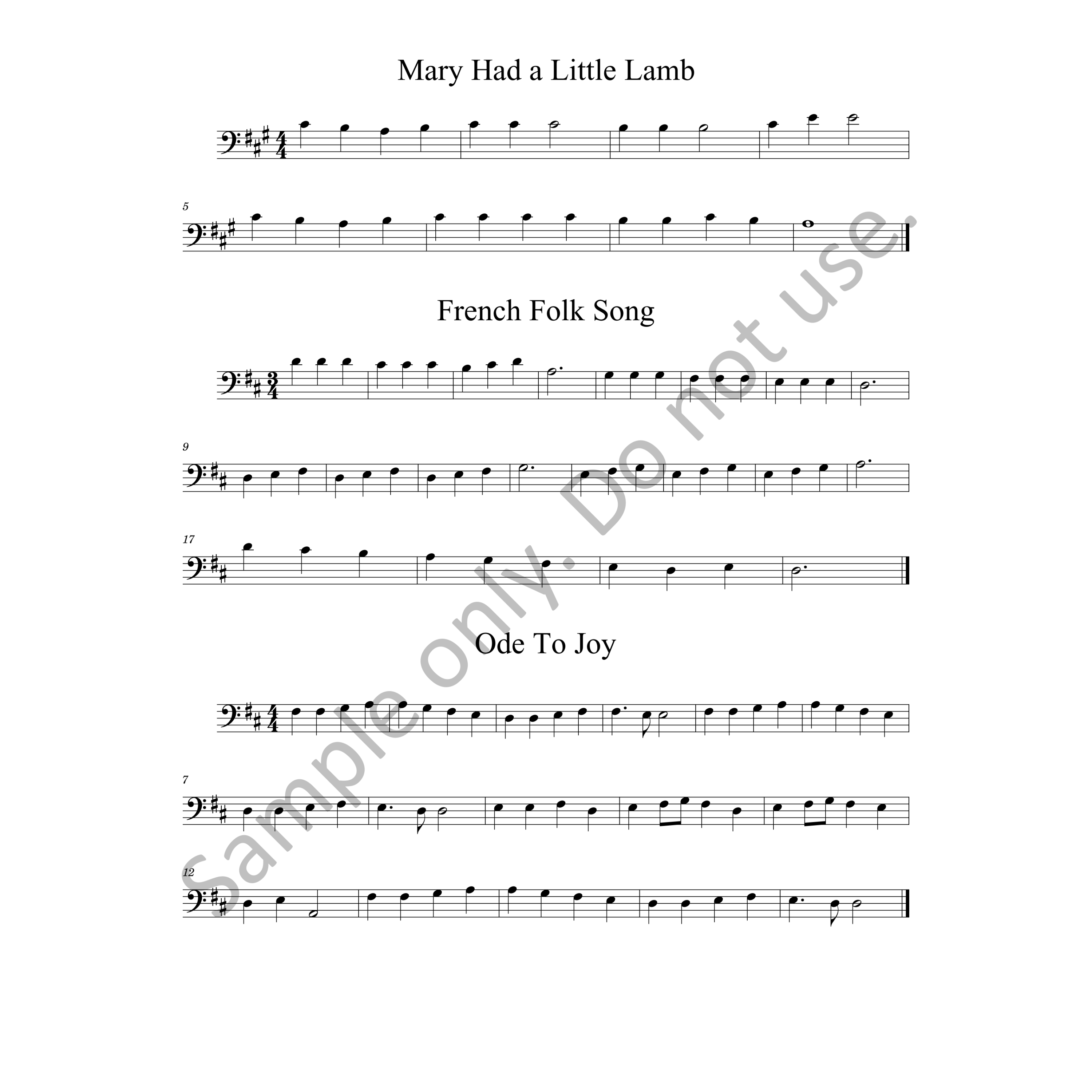 6 Easy Folk Songs for Cello