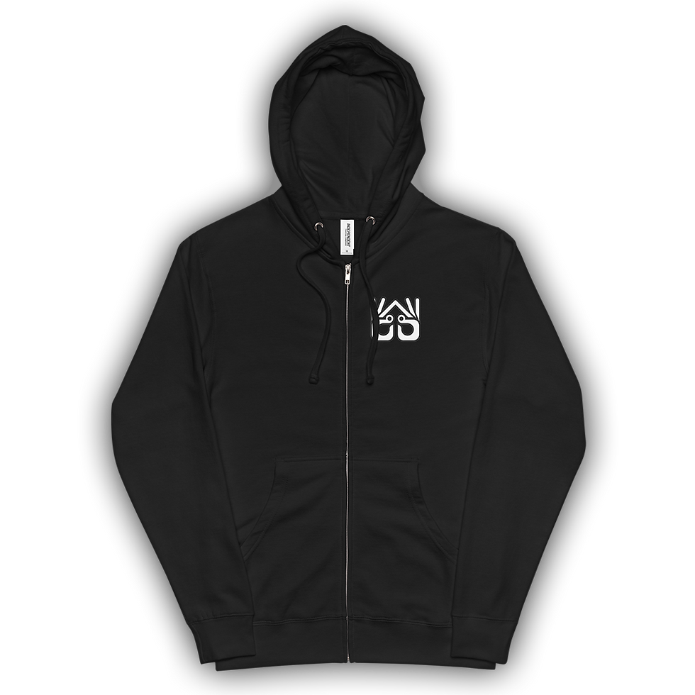 Black Fleece Zip Up HAZE Hoodie