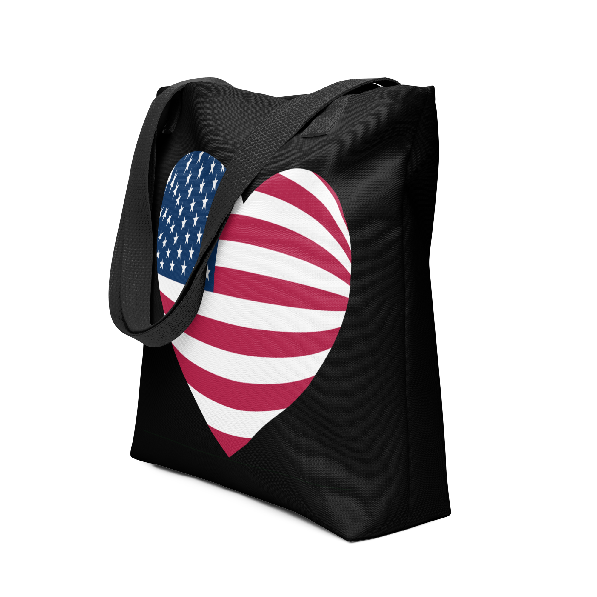 US Flag Heart - Liberty and Justice Tote Bag