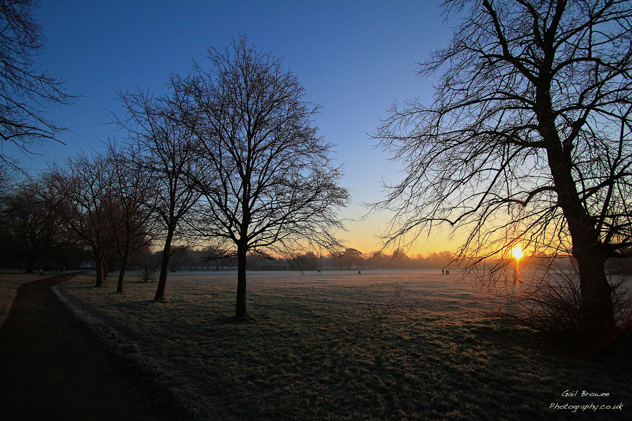 Sunrise over Tooting Bec Common, London