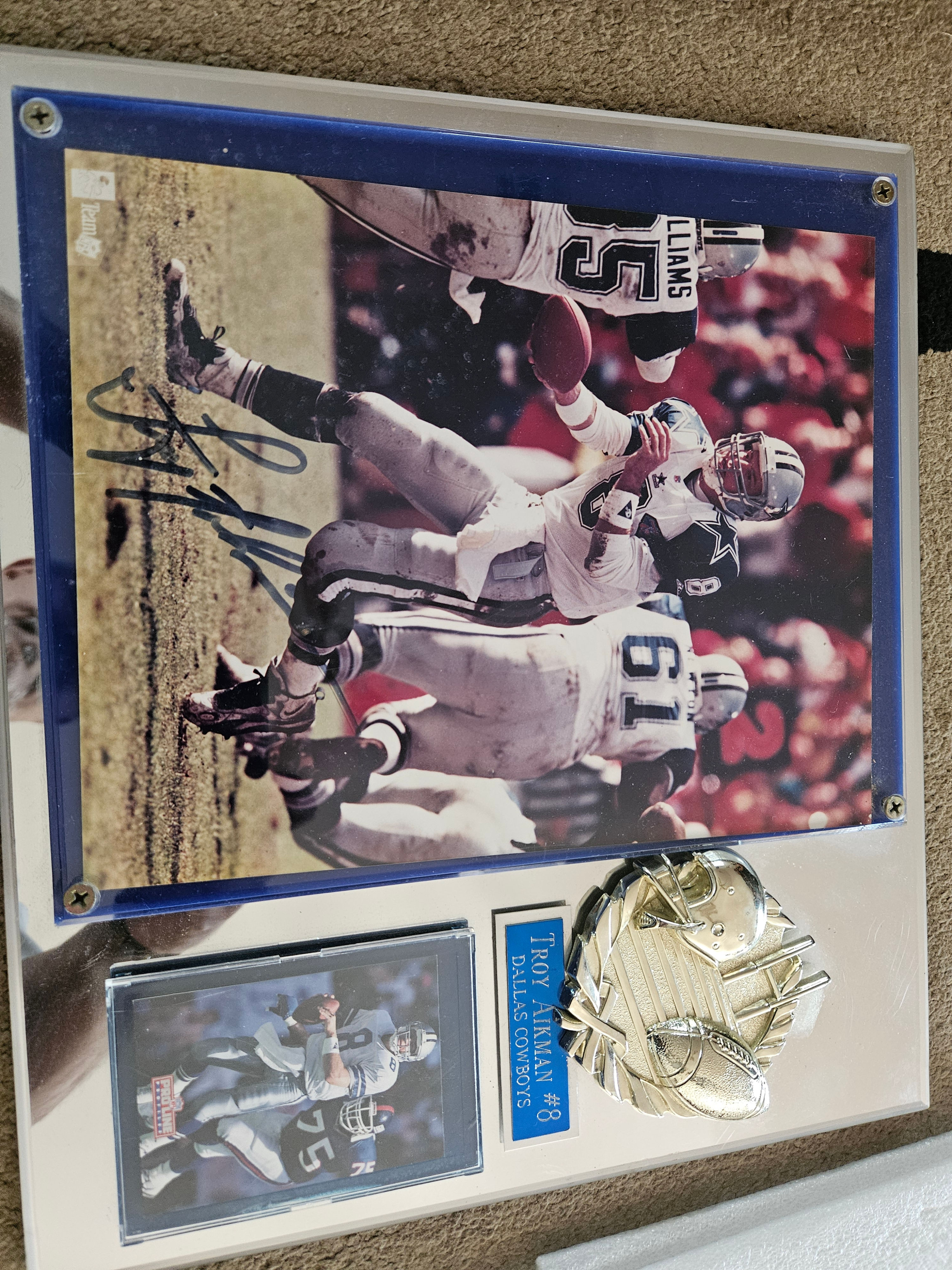 Troy A. Signed picture frame with COA