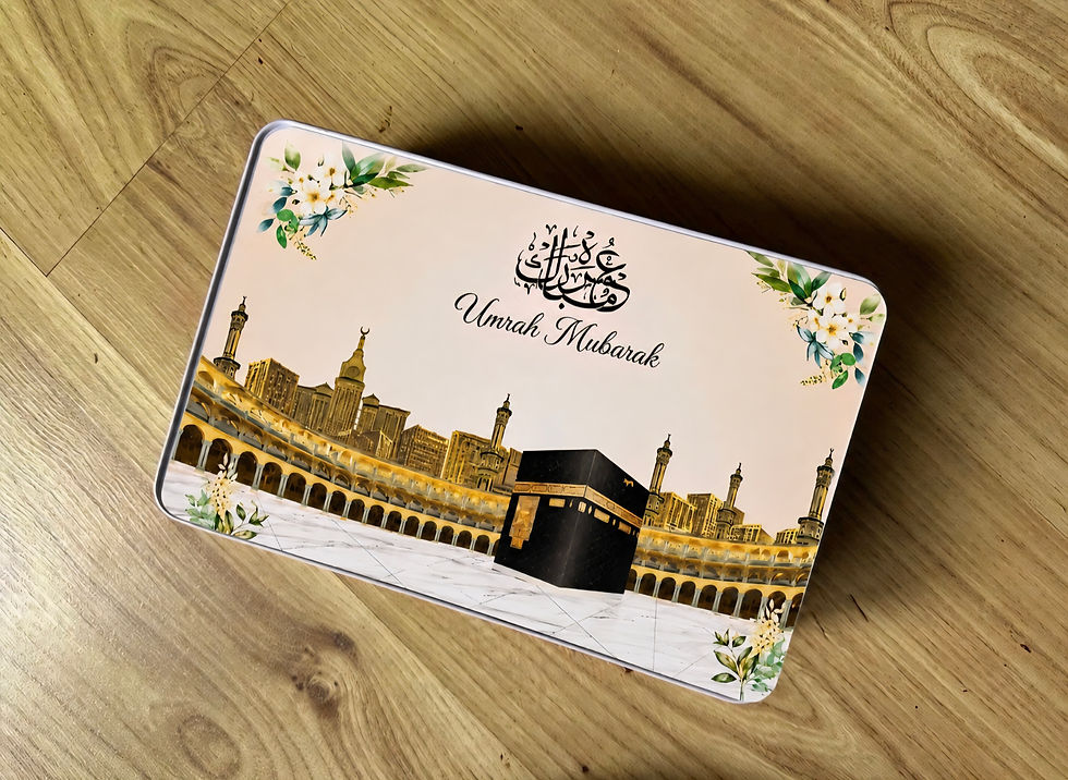 Thumbnail: Umrah Mubarak Cookie Gift Box | Personalised Islamic Cookies