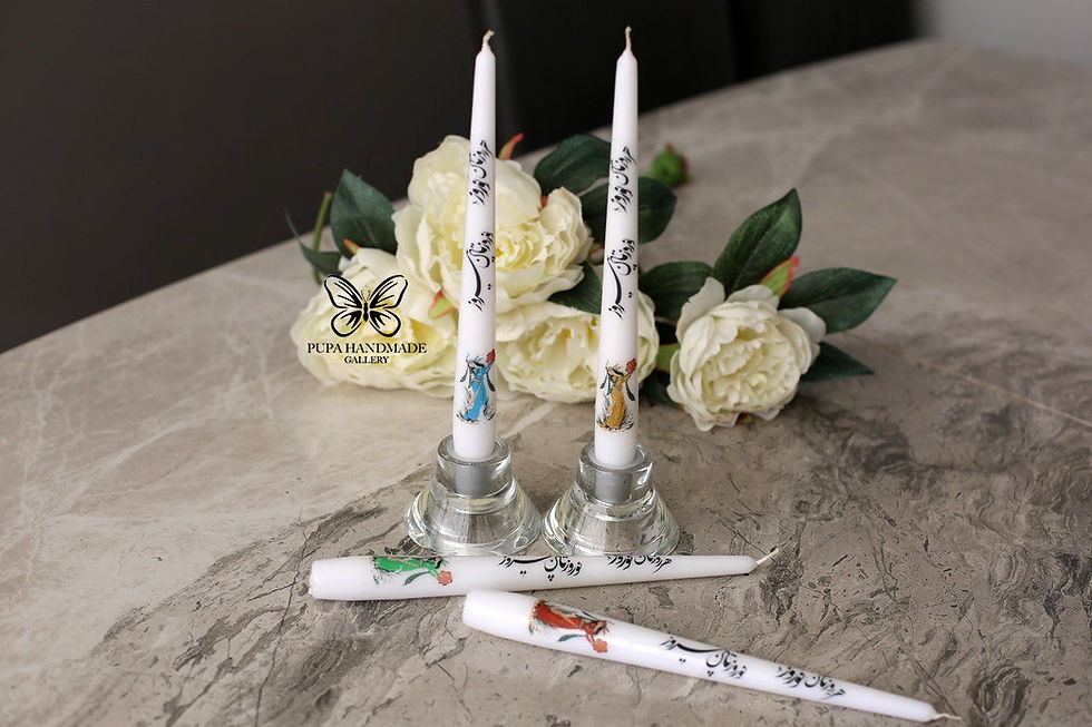 Happy Nowruz Taper Candle Set