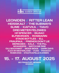 See you at Karben Open Air Festival (DE) this summer!!