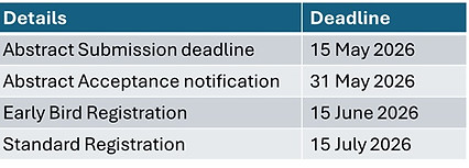 Abstract and Registration deadlines